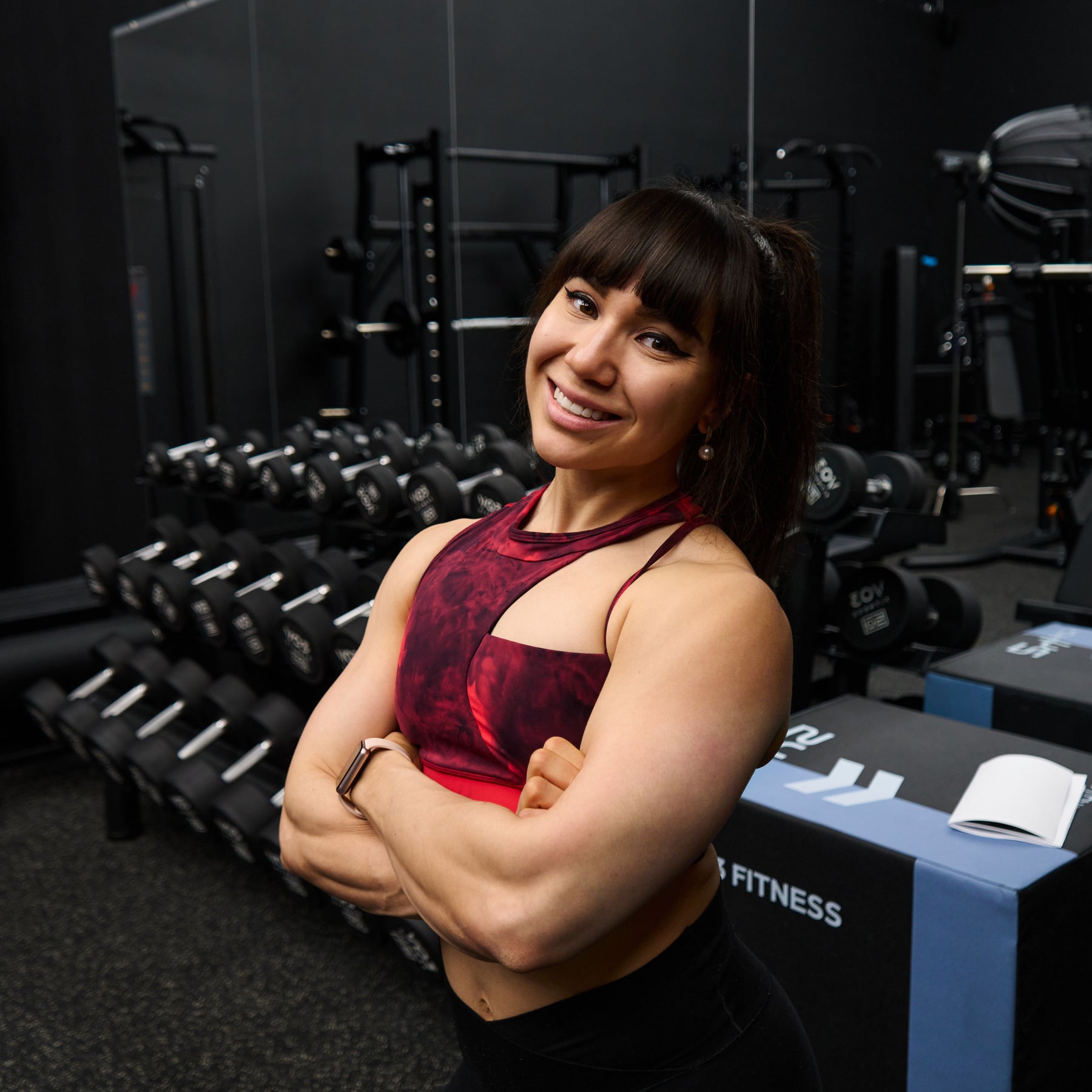 Commercial fitness equipment in a government and military training facility